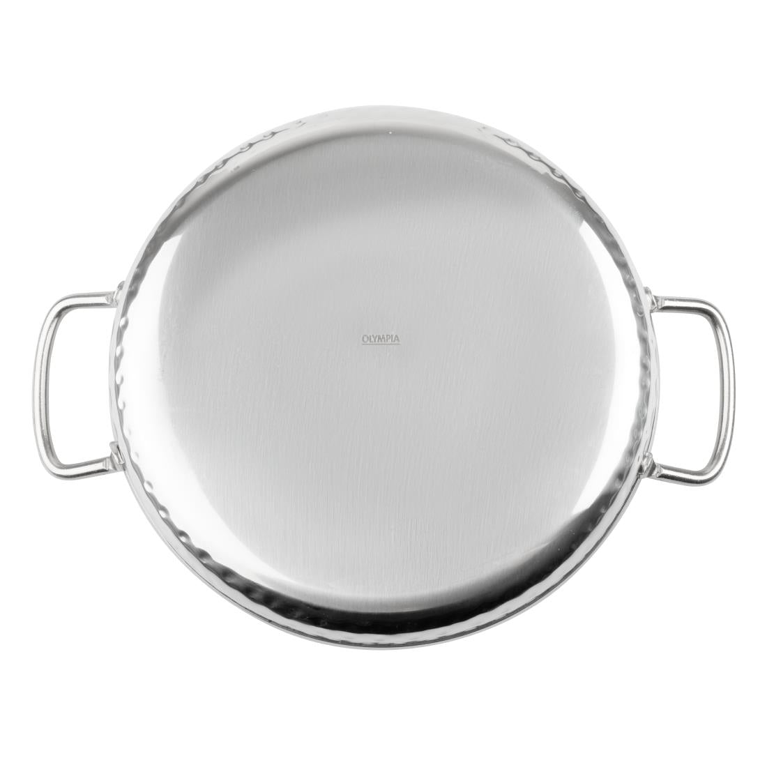 HY112 Olympia Tafelpresentatie Schotel Met Handvat Roestvrij Staal Gehamerd 180mm