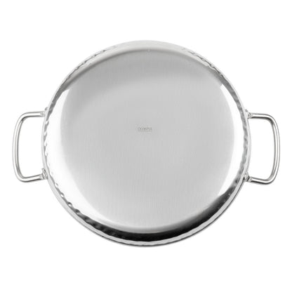 HY112 Olympia Tafelpresentatie Schotel Met Handvat Roestvrij Staal Gehamerd 180mm