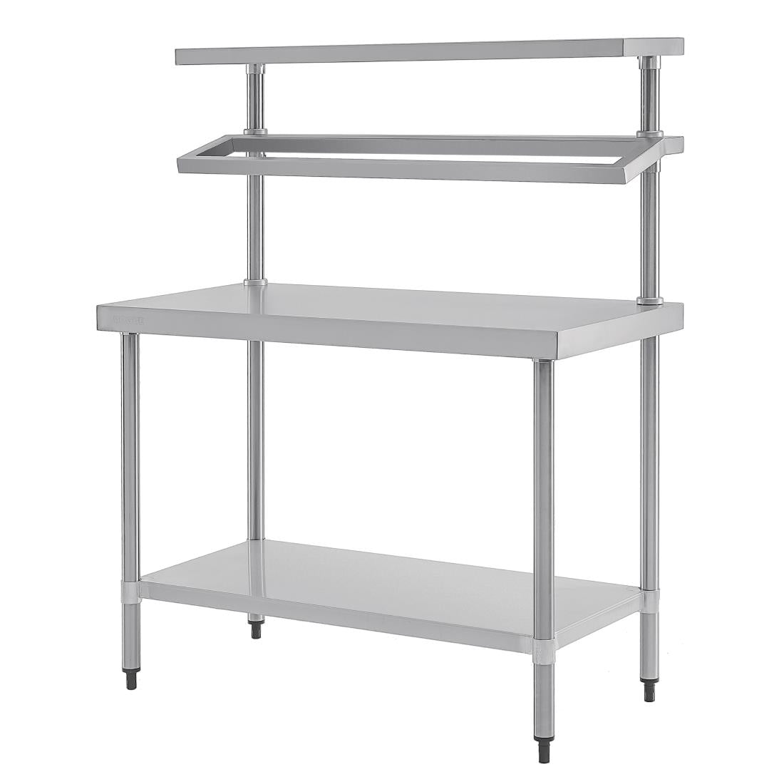 CB908 Vogue RVS werktafel met wandplanken