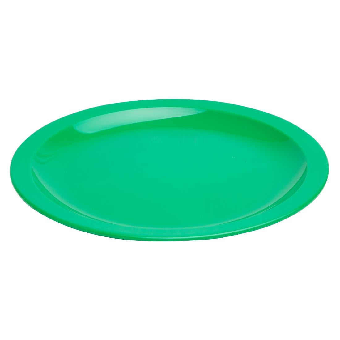 CB768 Olympia Kristallon polycarbonaat borden 23cm groen (12 stuks)