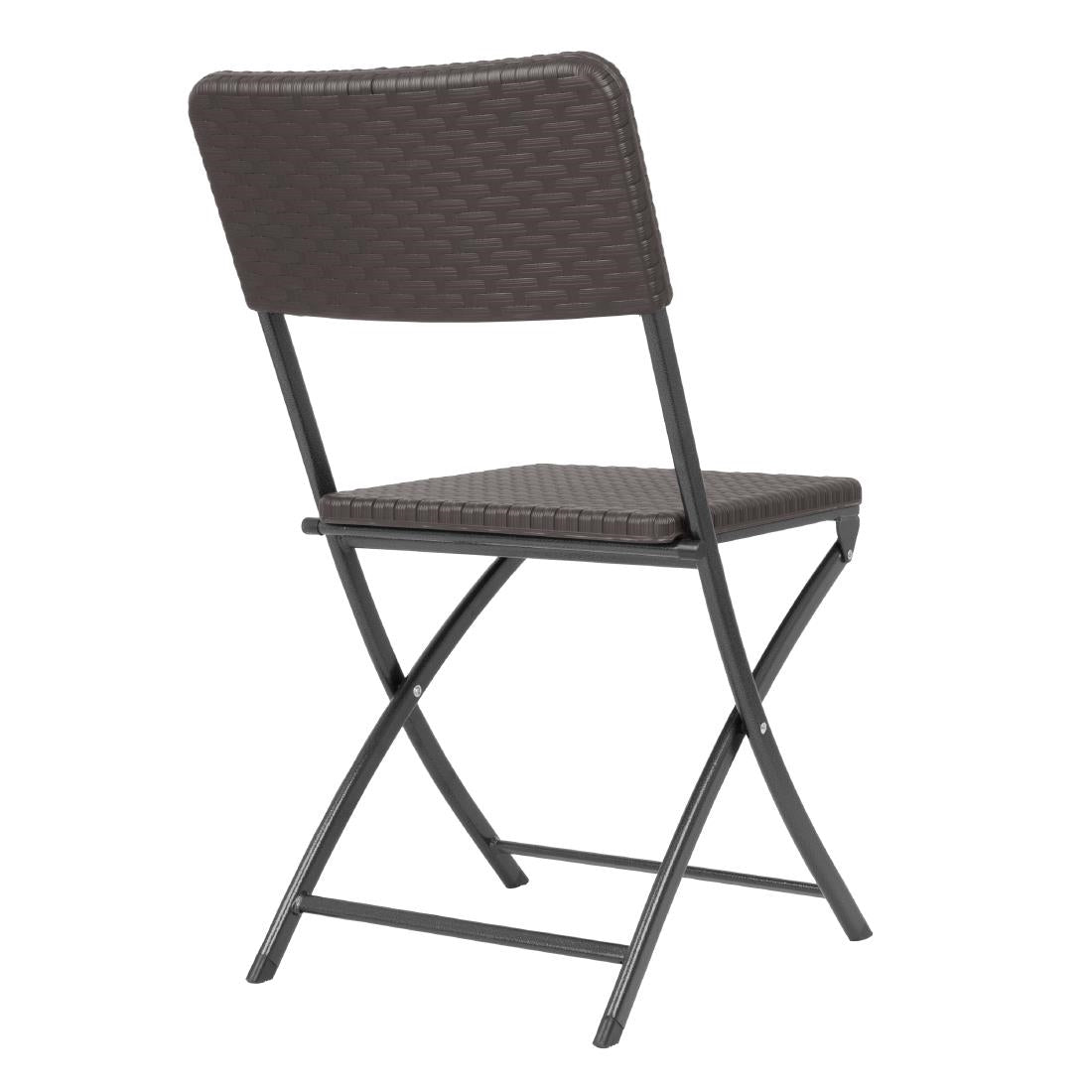HS558 Bolero Rattan Klapstoelen Bruin (2 stuks)