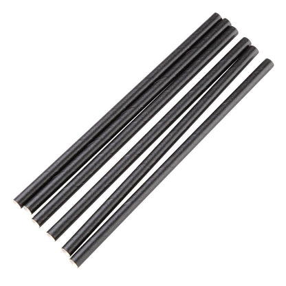 FP441 Fiesta Compostable composteerbare papieren rietjes 140mm zwart Individueel verpakt (250 stuks)