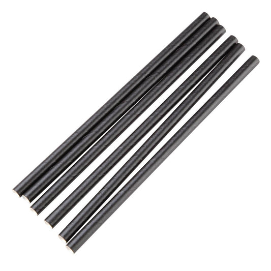 FP441 Fiesta Compostable composteerbare papieren rietjes 140mm zwart Individueel verpakt (250 stuks)