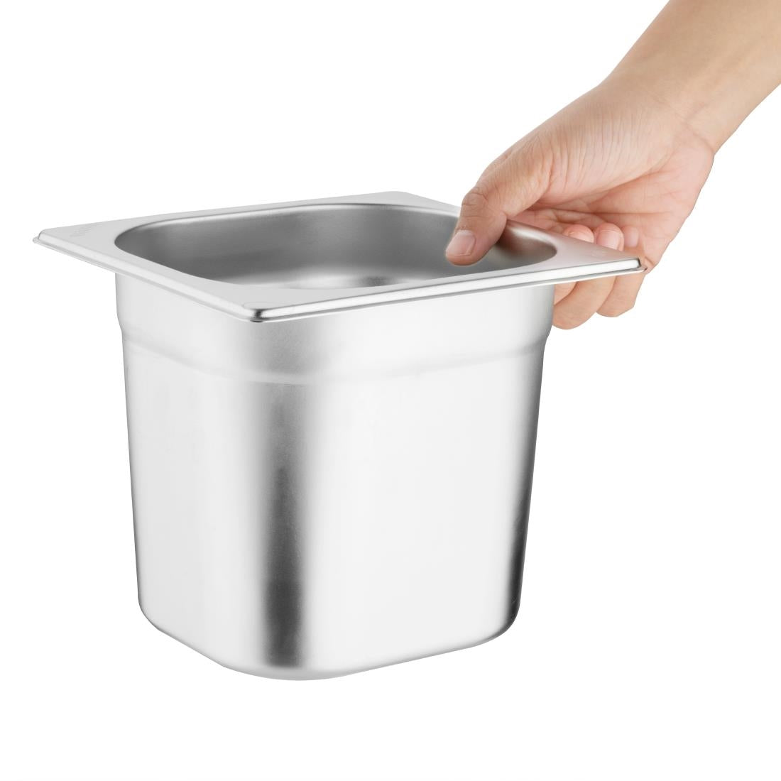 SA243 Vogue roestvrijstalen gastronorm bakset met deksels 1/6 (6 stuks)