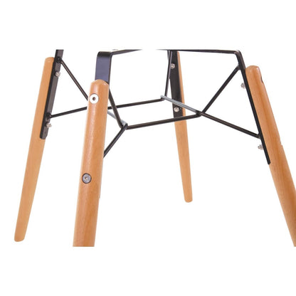 DM840 Bolero Arlo polypropyleen stoelen met houten poten wit (2 stuks)