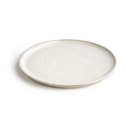 FA331 Olympia Canvas ronde borden met smalle rand wit 26,5cm (6 stuks)