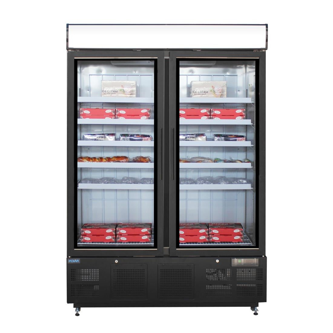 GH429 Polar G-Series Staand Display Vriezer 920Ltr Zwart