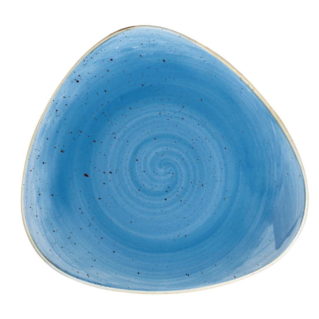 DF771 Churchill Stonecast Cornflower Blue Driehoekig Bord 19.2cm (12 stuks)
