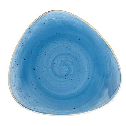 DF771 Churchill Stonecast Cornflower Blue Driehoekig Bord 19.2cm (12 stuks)