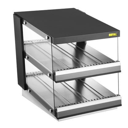 HW925 Buffalo Schuin Kanaal Voedselverwarmer 2 Planken