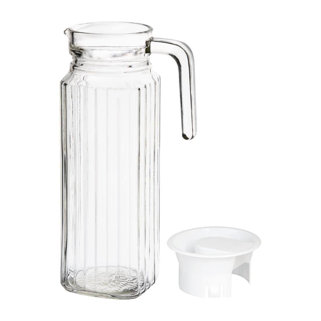 GF922 Olympia glazen kannen met deksel 1Ltr (6 stuks)