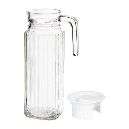 GF922 Olympia glazen kannen met deksel 1Ltr (6 stuks)