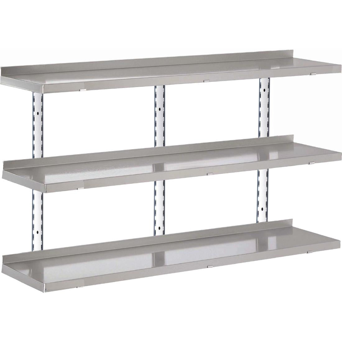 GN187 Gastro M RVS wandplank zonder steunen 160x40cm