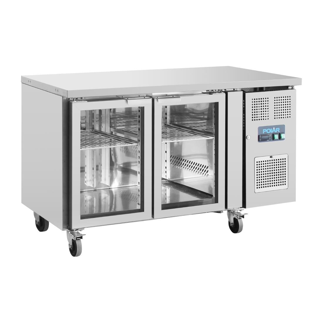 UA023 Polar U-serie premium tweedeurs displaykoeling laag model 205Ltr