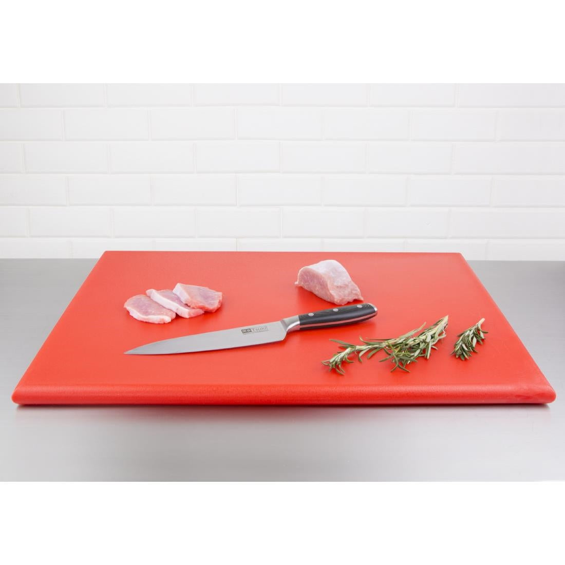 J047 Hygiplas HDPE snijplank rood 600x450x25mm