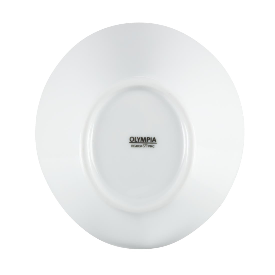 CB079 Olympia Whiteware Ovale Hellende Kommen 13,3x15,4cm (4 Stuks)