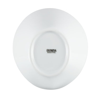 CB079 Olympia Whiteware Ovale Hellende Kommen 13,3x15,4cm (4 Stuks)