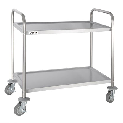 F997 Vogue RVS serveerwagen met 2 bladen Medium