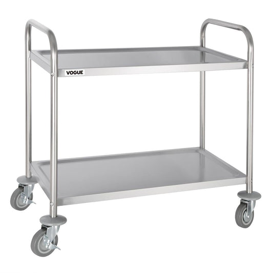 F997 Vogue RVS serveerwagen met 2 bladen Medium