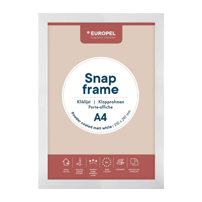 HU446 Europel Kliklijst A4 25mm Mat Wit
