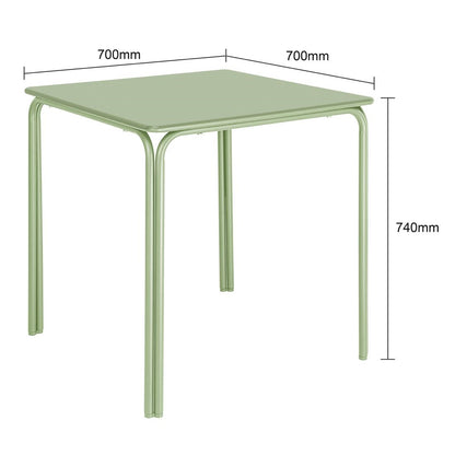 HZ357 Bolero Adeline Stalen Vierkante Tafel 700mm Lichtgroen