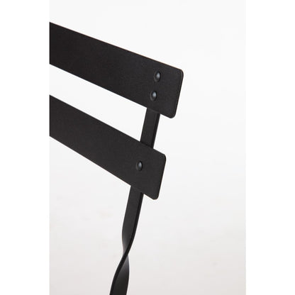 GH553 Bolero stalen opklapbare stoelen zwart (2 stuks)