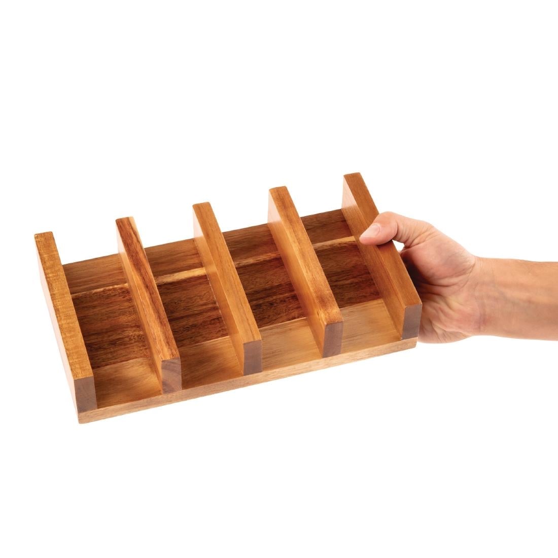 CK970 Olympia taco houder acaciahout 15x12x4cm