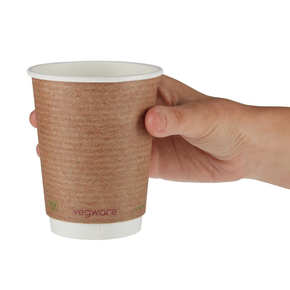 GH021 Vegware 89-serie dubbelwandige bekers composteerbaar 340ml (500 stuks)