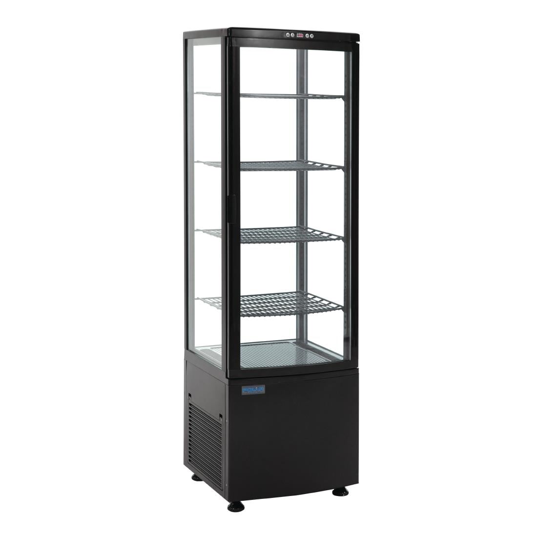 DP289 Polar C-serie koelvitrine met gebogen glasdeur 235L zwart