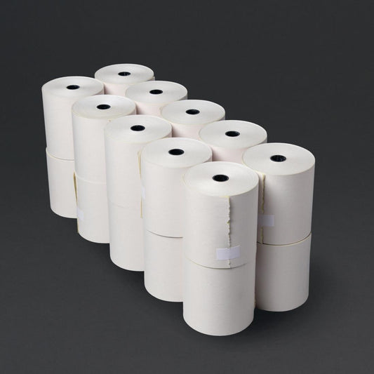 DK596 Olympia Printerrol 2-Laags Wit/Geel 76 x 70mm (20 stuks)