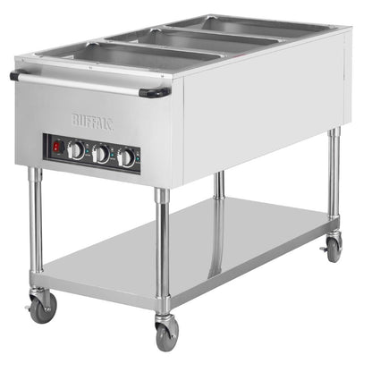 JB984 Buffalo mobiele bain-marie trolley 3x 1/1GN