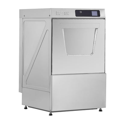 HC517 Buffalo Digitale Onderbouw Glazenspoelmachine met Afvoerpomp 400 mm Mand 3,3 kW