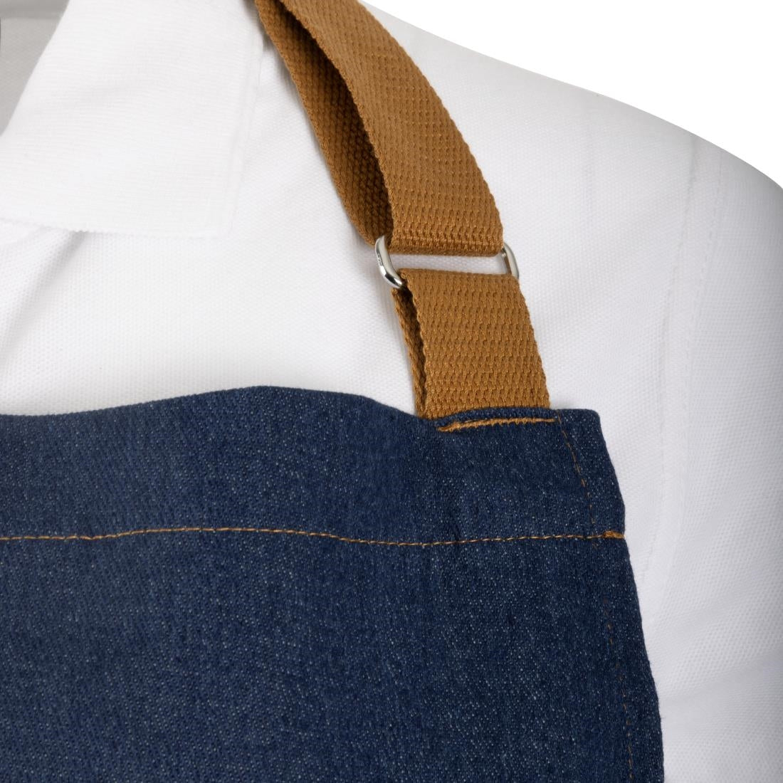 BA158 Southside Denim Blauw Short Met Bruine Bandjes