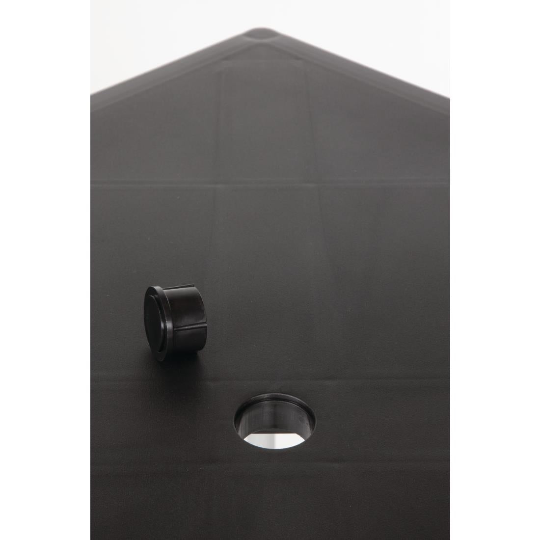 GJ970 Bolero vierkante horeca tafel met aluminium poten zwart 75cm