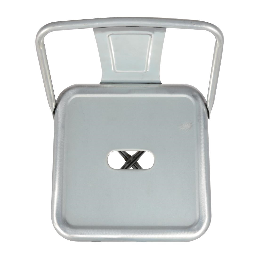 DL877 Bolero Bistro Hoge Kruk Van Staal Met Rugleuning (4 Stuks)