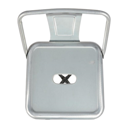 DL877 Bolero Bistro Hoge Kruk Van Staal Met Rugleuning (4 Stuks)