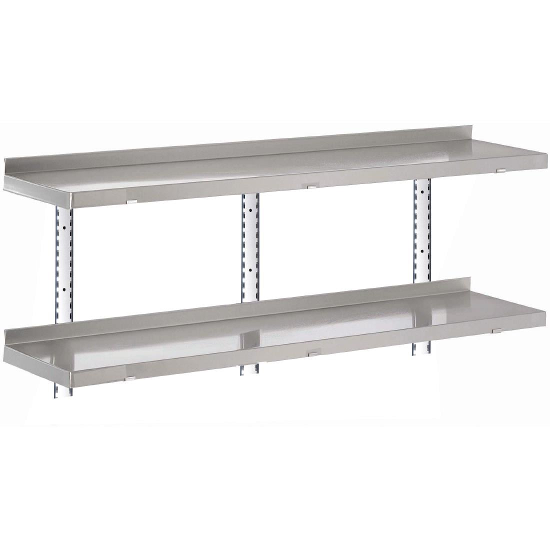 GN186 Gastro M RVS wandplank zonder steunen 150x40cm
