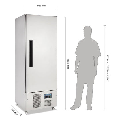 G590 Polar G-serie 1-deurs slimline RVS koeling 440L