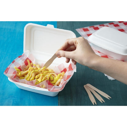 DW248 Fiesta Compostable bagasse maaltijddozen 182mm (250 stuks)