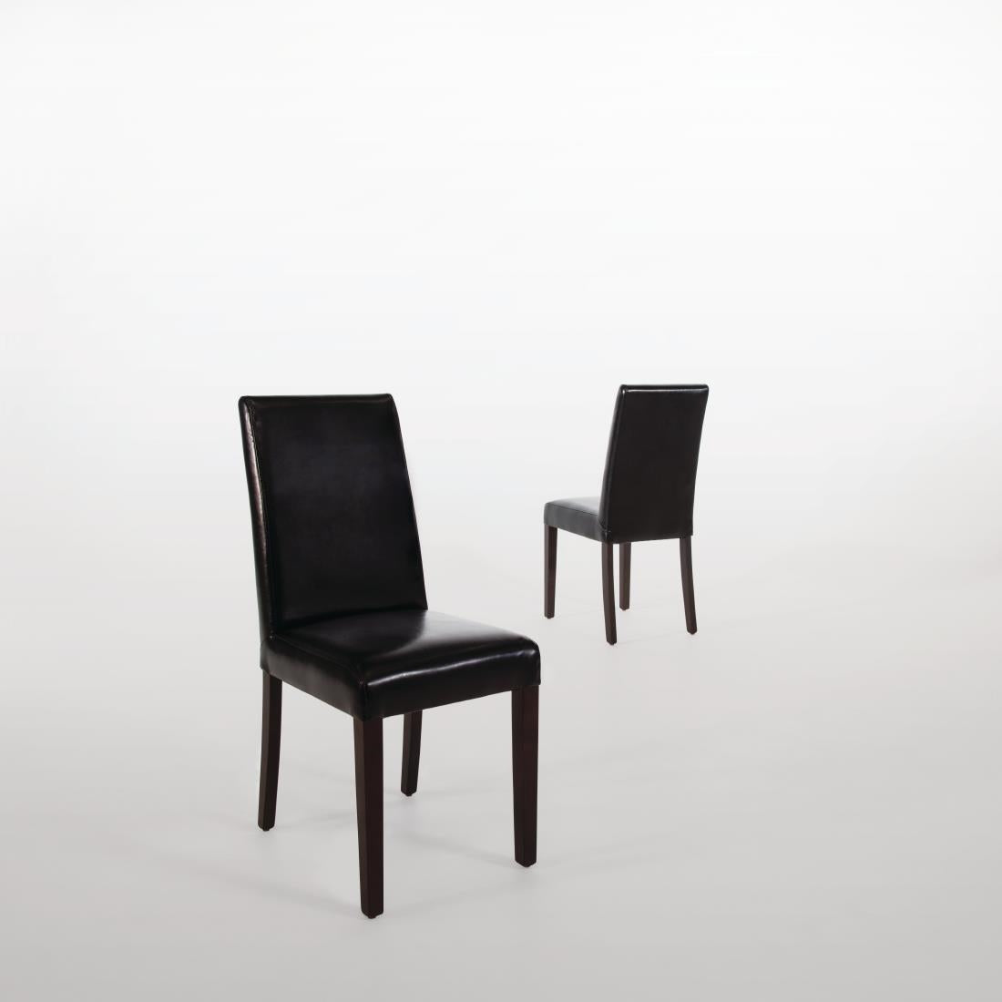 GF954 Bolero kunstlederen stoel zwart (2 stuks)