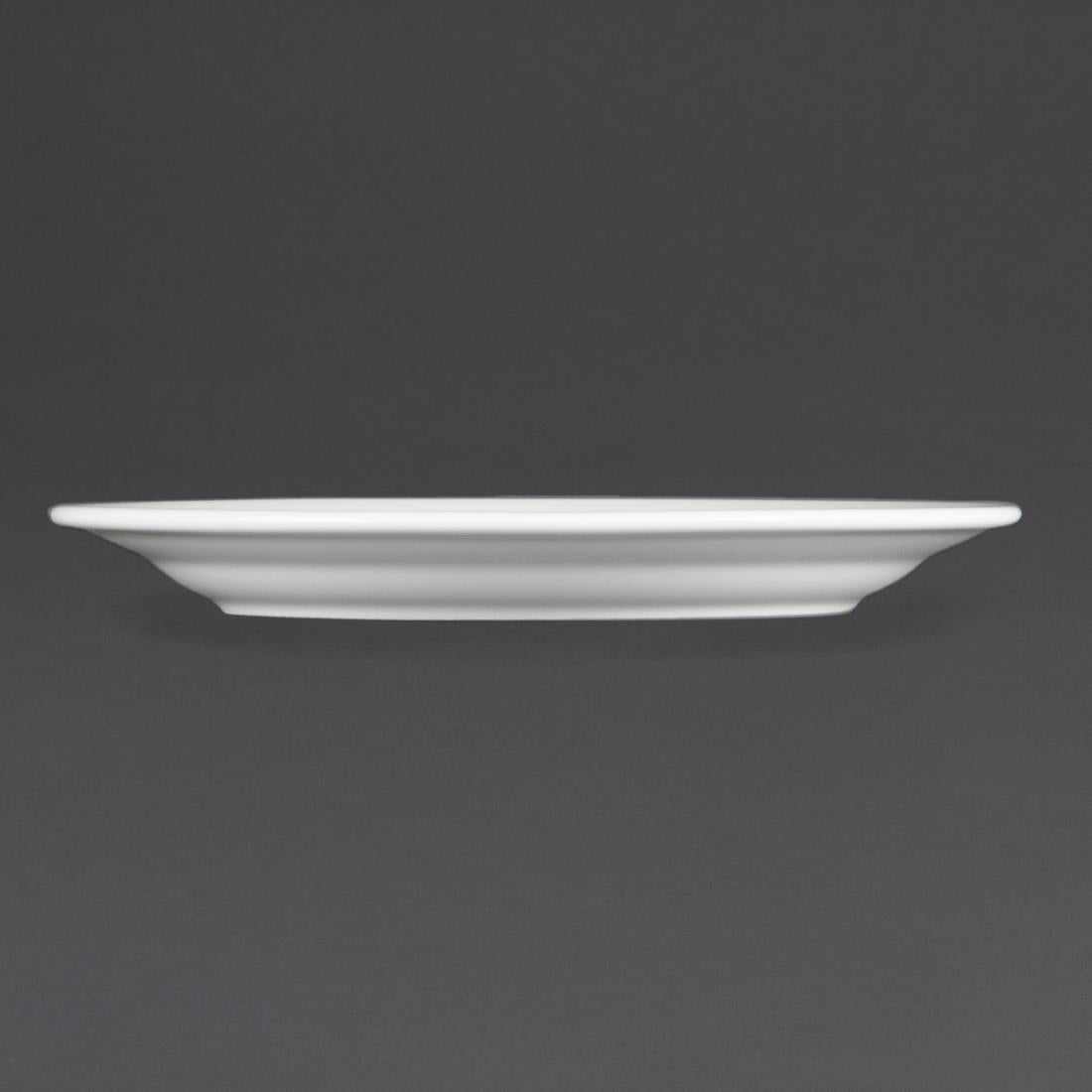 CB480 Olympia Whiteware Borden Met Brede Rand 23cm (12 Stuks)