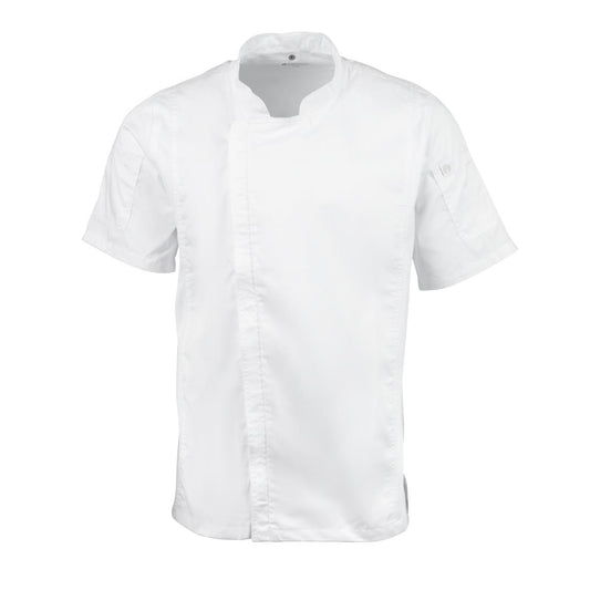 B471-XL Chef Works Springfield unisex koksbuis met rits wit XL