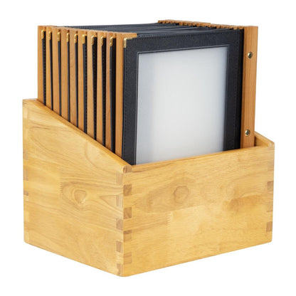 H759 Securit menumappen set met houten box A4 zwart (20 stuks)