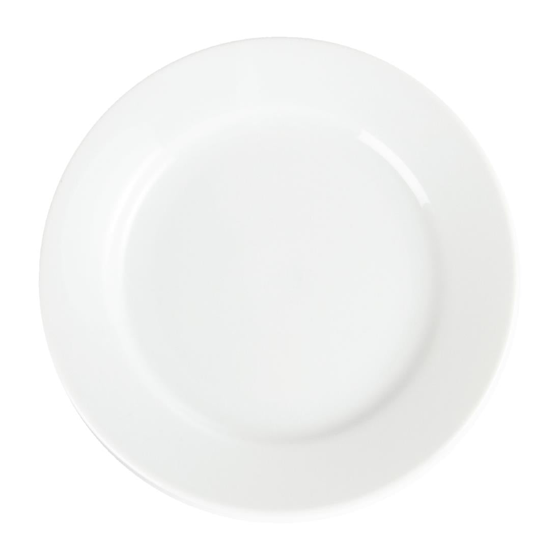 CB478 Olympia Whiteware Borden Met Brede Rand 16,5cm (12 Stuks)