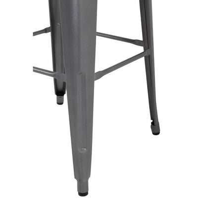 DM934 Bolero Bistro stalen barkruk grijs (4 stuks)