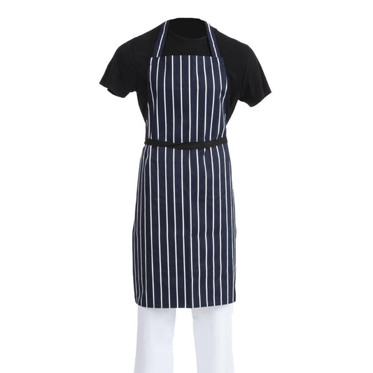 A530 Whites halterschort blauw-wit gestreept