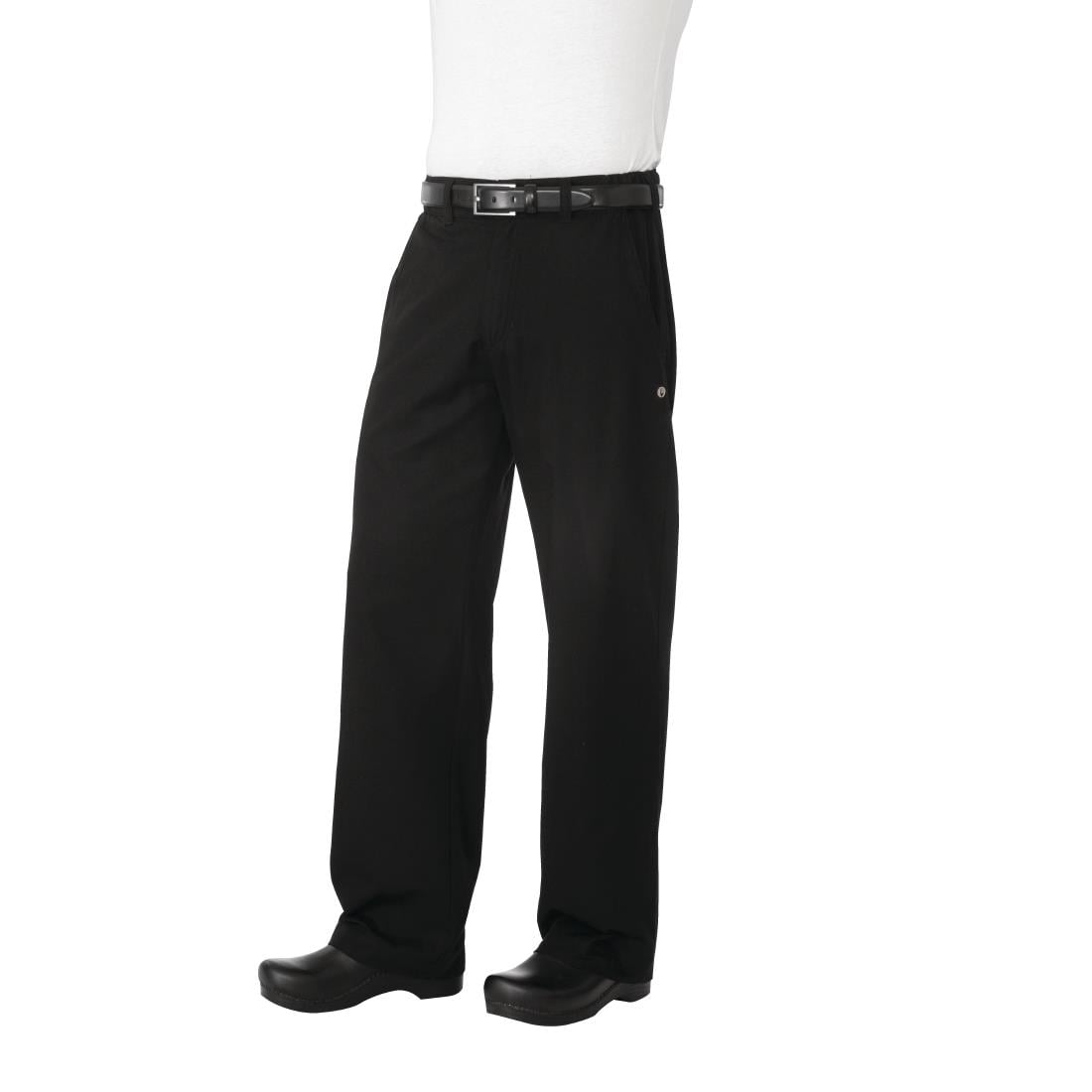 A674-S Chef Works Executive unisex koksbroek visgraat zwart S