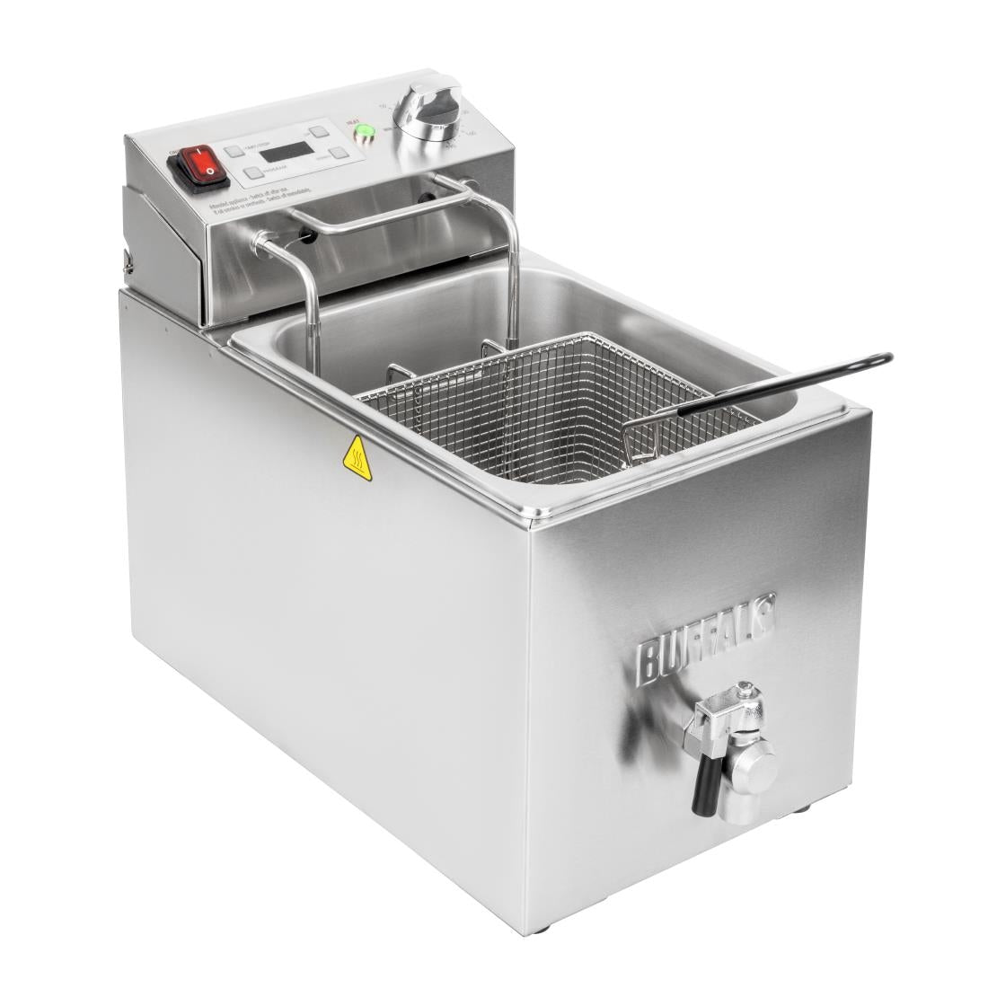 CU620 Buffalo Enkele Elektrische Friteuse Met Timer 8Ltr