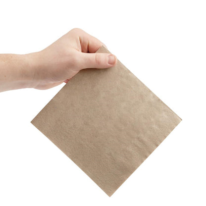 FE226 Fiesta Recyclable lunchservetten 1/4 vouw kraft 330mm (2000 stuks)