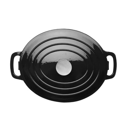 GH306 Vogue ovale inductie braadpan zwart 5Ltr